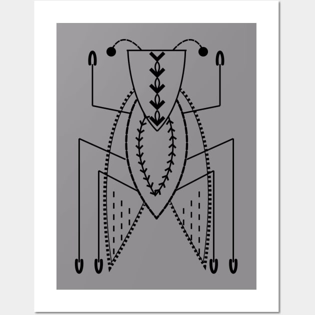 Needle Beetle Number 6 Wall Art by Kathleen Quilts